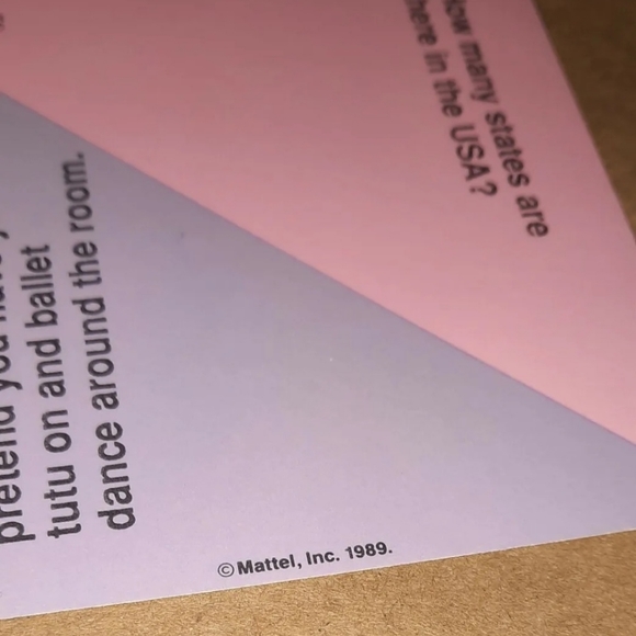 Vintage Barbie Card 1989 Barbie Just Us Girls Game Replacement Piece - Picture 4 of 6